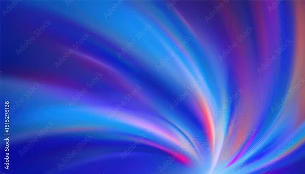 Aufkleber vivid blue and magenta light swirl with abstract gradient wave for digital background, web design, p