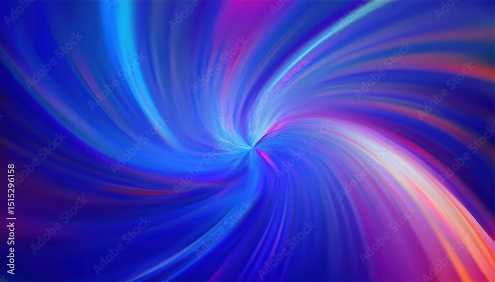 Aufkleber vivid blue and magenta light swirl with abstract gradient wave for digital background, web design, print, or branding use

