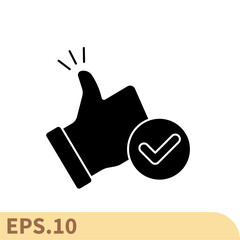 affirmative icons  symbol vector elements for infographic web