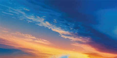 Fototapeta premium Dynamic Abstract Watercolor Scene of Ocean Waves Flowing Under a Light Sky Canopy. Soft and Fluid Watercolor Artwork Illustrating Ocean Waves Blending into the Sky