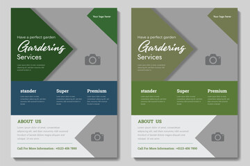 lawn & garden flyer design template landscaping services Tree and gardening service poster leaflet design. lawnmower flyer. Lawn care social media post promotion template design