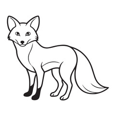 Fototapeta premium Fox illustration vector silhouette logo sticker