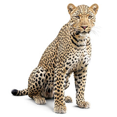 Fototapeta premium leopard isolated on transparent background