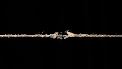 A rope that is about to break