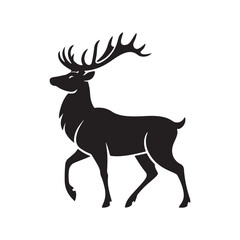 Deer Logo Design Vector, Deer Silhouette 