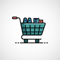Fototapeta premium Shopping cart icon Illustration, Buy and sale symbol