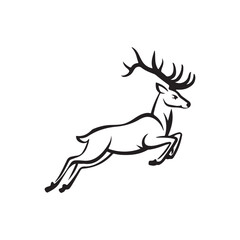 Fototapeta premium Deer Logo Design Vector, Deer Silhouette 