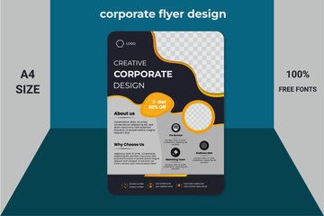 Blue and White Corporate Flyer&nbsp;Template