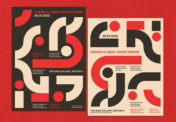 Futuristic Swiss Poster Layout