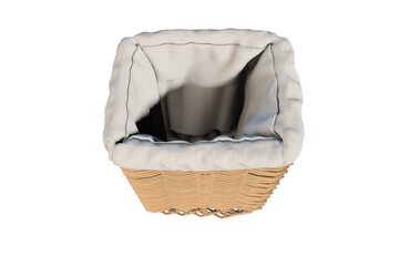 empty basket isolated
