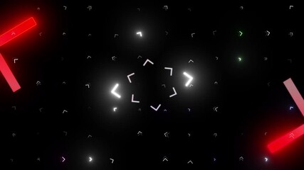 VJ Loop Of Arrows In Different Sizes Pulsating - Powered by Adobe