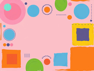 可愛いパステルのビジネス背景　幾何学