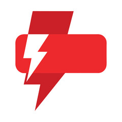Flash Sale Alert Graphic with Red Thunderbolt Icon