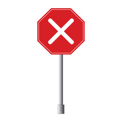 Set of Stop street icon collection. Red Road signs vector isolated. Warning sign, attention, prohibition, danger, alert, road - stock vector. 
