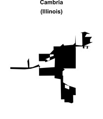 Cambria (Illinois) blank outline map