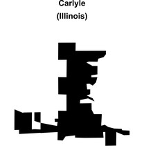 Carlyle (Illinois) blank outline map