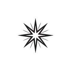 Obraz premium Elegant black and white starburst graphic design.A simple, symmetrical starburst graphic in black and white.