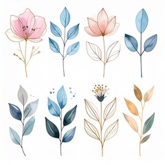 Minimalist Watercolor Line Art + Florals – Elegant, timeless, huge in Scandinavian and boho decor