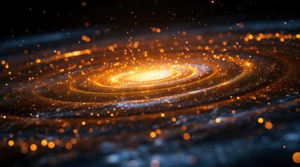 milky way galaxy core with dense stars and radiant glow
