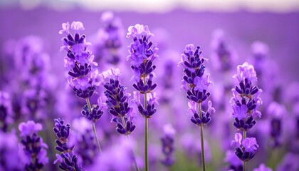 Obraz premium Lavender Field with Purple Blooms.