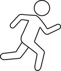 Running Stick Figure Minimalist Icon