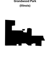 Grandwood Park (Illinois) blank outline map