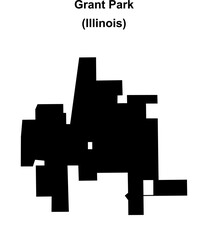 Grant Park (Illinois) blank outline map