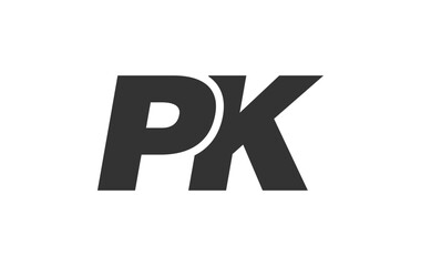 PK Techno Editable Font Logo For Corporate Branding. Bold, Futuristic Design With Unique Typographic Ideas. Minimal Custom Type And Dynamic Letter