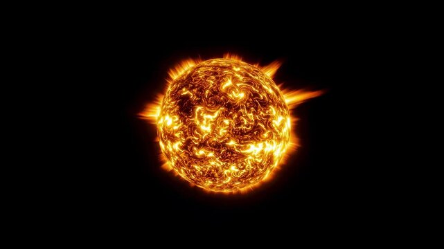 Bright sun radiates intense energy in black space highlighting cosmic power science endless illumination universal force transformation
