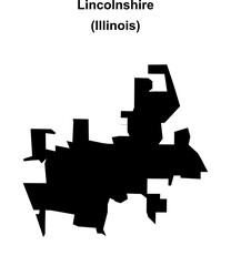 Lincolnshire (Illinois) blank outline map