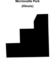 Merrionette Park (Illinois) blank outline map