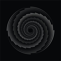black and white spiral