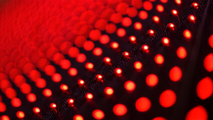 Abstract red led lights background texture