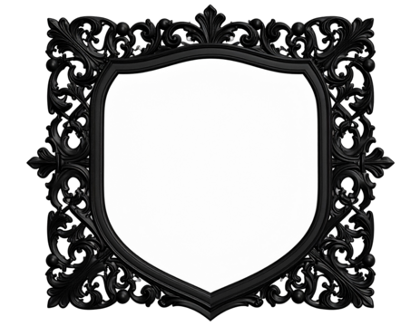 Shield Frame isolated on transparent background - Powered by Adobe