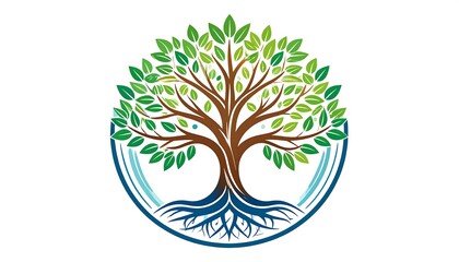 Naklejka premium Lush Tree of Life Symbol.