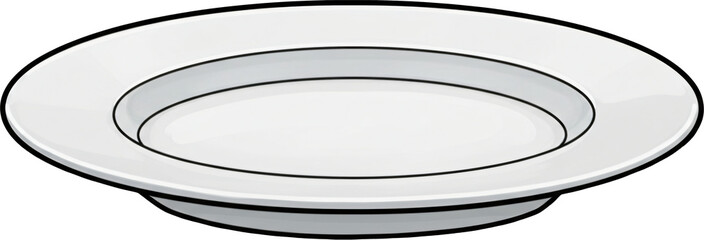 plate illustration with transparent background