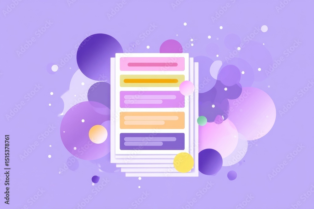 Aufkleber Illustration of a Corrupted File Thumbnail Surrounded by Colorful Static on Faded Background