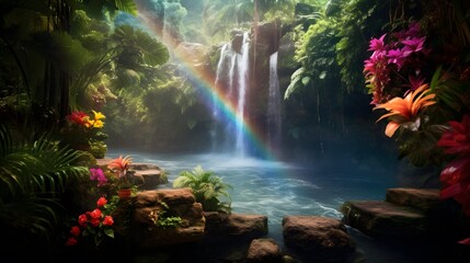 waterfall in the night