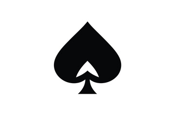Fototapeta premium Bold Black Spade Symbol with Clean Lines