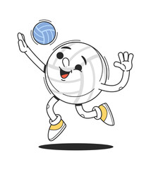 Expressive volleyball character playing game