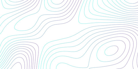 Abstract topographic map contour, white background and colorful wave lines pattern texture. geographic contour map grid backdrop paper texture. terrain path isolated on a background.