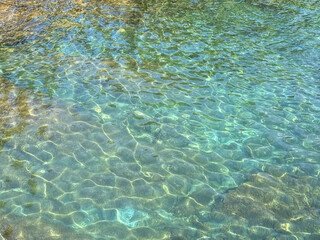 Clear surface of sea water.