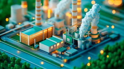 power plant in a city
