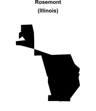 Rosemont (Illinois) blank outline map