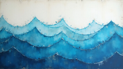 Wall Grunge, the color of the sea wave, different lines from the edge to the center