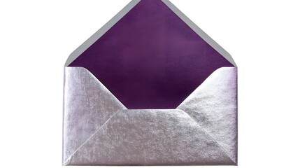Elegant Silver and Purple Envelope Mockup Invitation Card Design