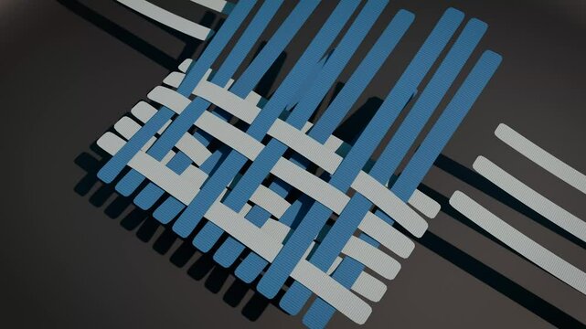 Houndstooth weaving simulation