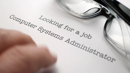 Finger tapping on job computer system administrator