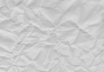 Crumple White Paper Texture Background