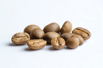 Obraz premium Richly Textured Closeup of Dark Espresso Beans on Rustic Surface
